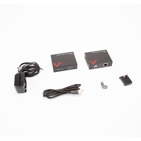 AV Access USB Extender Over Cat5e/6 196ft/60M, 4 USB 2.0 Ports, Plug and Play, No Driver, Supports All Operating System, Two Webcams Work Synchronously, Keyboard and Mouse Over Ethernet