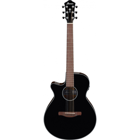 Ibanez AEG50L 6-String Left Handed Semi-Acoustic Guitar, 20 Frets, Nyatoh Neck, Walnut Fretboard, 25" Neck Scale, Spruce Top, Black High Gloss