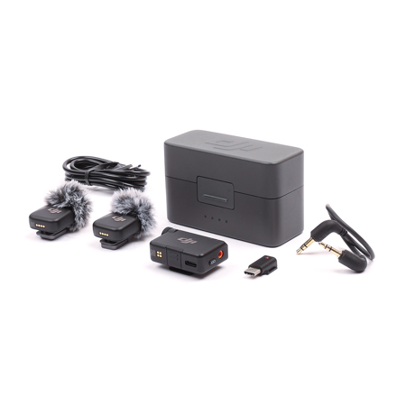 DJI Mic Mini 2.4GHz 2-Person Clip-On Digital Wireless Microphone System with Charging Case
