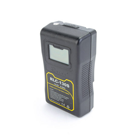 Rolux RLC-130S 14.8V Lithium Ion Battery V Mount W/ LCD Display