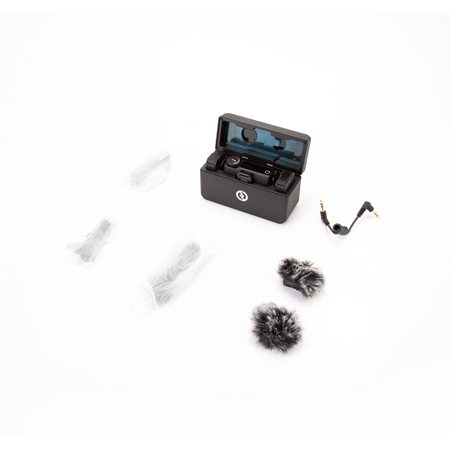 Hollyland LARK MAX Duo 2.4GHz 2-Person Wireless Lavalier Microphone System, Black