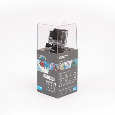 GoPro HERO4 Camera with Built-In Touch Display/Wi-Fi/Bluetooth, 12MP, 1080p Video, Built-in, Mini USB, Micro HDMI/SD, Waterproof, Silver