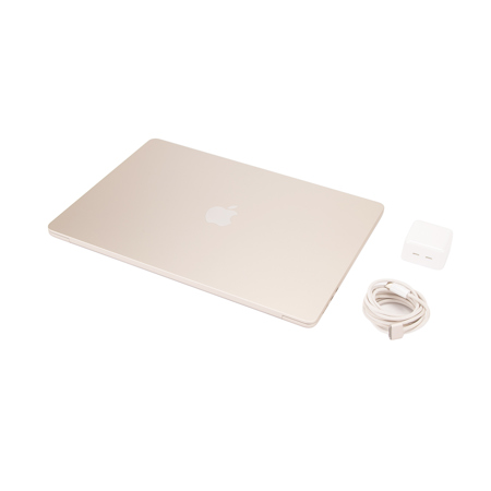 Apple MacBook Air 15.3", M4 Chip with 10-Core CPU and 10-Core GPU, Early 2025, Starlight 24GB 512GB 30W Adapter