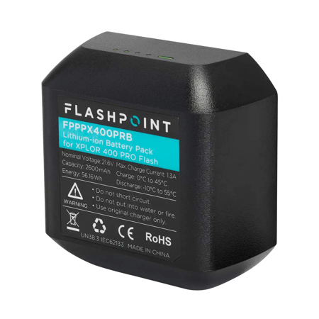 Flashpoint Rechargeable Lithium-Ion Battery Pack for XPLOR 400 PRO (AD400Pro) Flash (21.6V, 2600mAh) - Godox WB400P