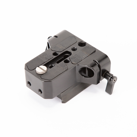 SmallRig Baseplate with Dual 15mm Rod Clamp - With SmallRig 15mm Carbon Fiber Rod, 8", 2-Pack