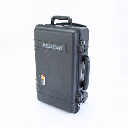 Pelican 1510 On Watertight Hard Case without Foam Insert, with Wheels. - Charcoal Black