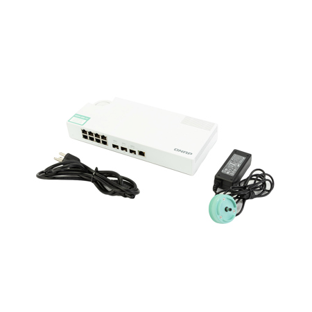 QNAP QNAP QSW-308-1C 11-Port Unmanaged Switch with 8x 1GbE, 10GbE SFP+/RJ45 Combo, 2x 10GbE SFP+ Ports and NBASE-T