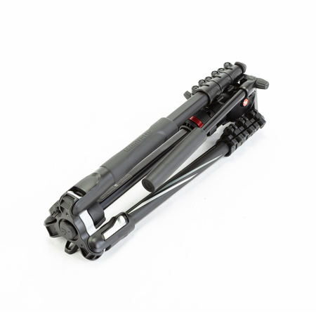 Manfrotto Befree Live Carbon Fiber Video Tripod Kit with Fluid Head, M-Lock Twist Leg Locks, Black