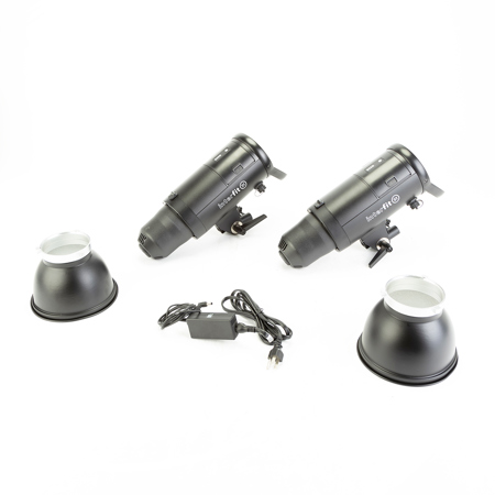 Interfit Photographic S1 On-Location Portable 2-Light Backpack Kit, Includes 2x S1 AC & Battery-Powered HSS TTL Flash, 2x 7" Standard Reflector with Bowens S-Mount