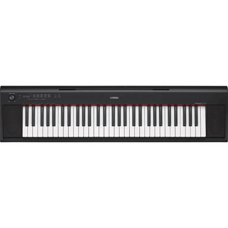 Yamaha NP-12 Piaggero Portable 61-Key Piano-Style Keyboard with AC Adapter, Black