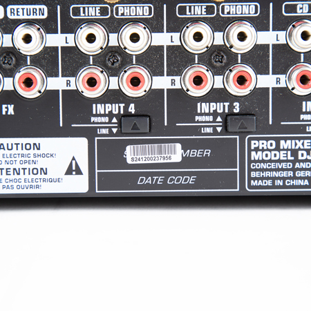 BEHRINGER DJX750 DJミキサー Behringer DJX750 DJ Pro Mixer at Gear4music