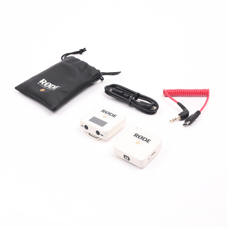 Rode Microphones Wireless GO Compact Wireless Microphone System with Transmitter and Receiver, White