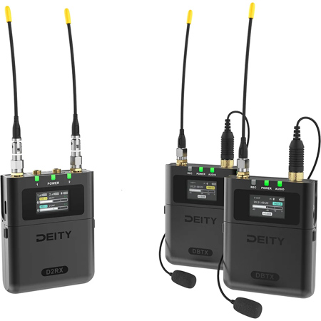 Deity Microphones Theos Digital 2-Person Camera-Mount Wireless Omnidirectional Lavalier Microphone System, 550-663MHz
