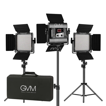 GVM 560AS 30W Bi-Color Soft LED Panel 3-Light Kit, 2300K-6800K