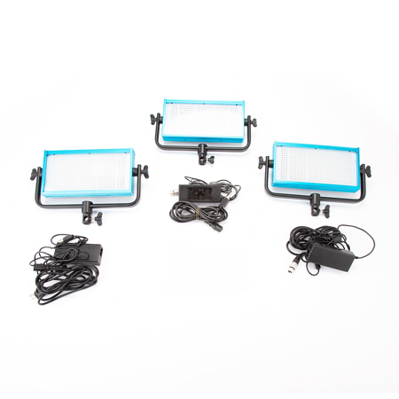 Dracast LED500 Pro Bi-Color 3-Light Kit with V-Mount Battery Plates and Stands