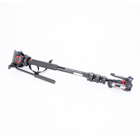 Manfrotto XPRO Aluminum Monopod with MVH500AH Fluid Video Head, 4 Section, 31" Minimum Height, 80" Maximum Height