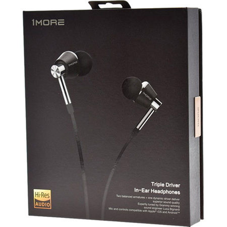 1MORE THX Certified Triple Driver In-Ear Headphones, Titanium/Black