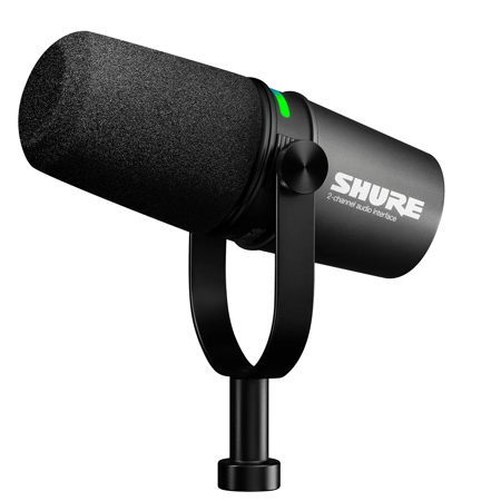 Shure MV7i 2-Channel Dynamic XLR/Instrument Smart Microphone with Built-In Interface