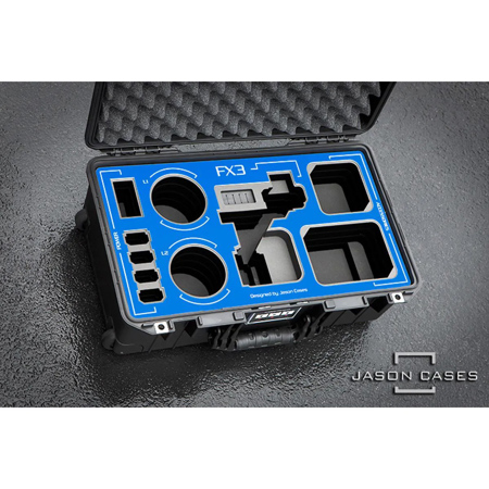 Jason Cases Wheeled Hard Case with Laser-Cut Foam for Sony FX3 Camera Body