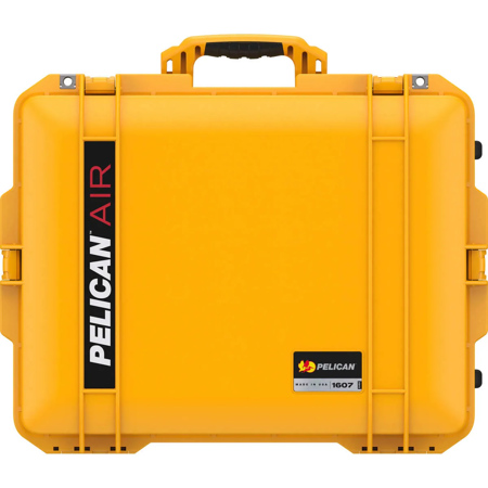 Pelican 1607AirWF Wheeled Hard Case with Foam Insert, Yellow