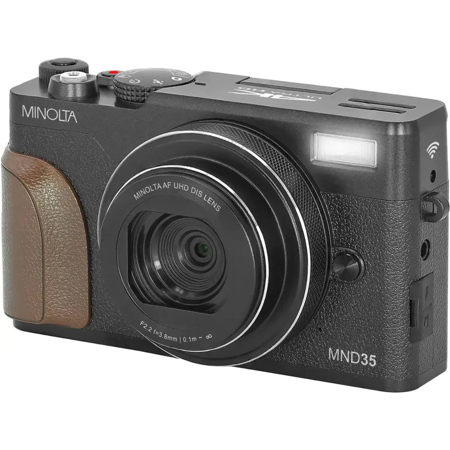 Minolta MND35 64MP 4K Ultra HD Wi-Fi Digital Camera, Black