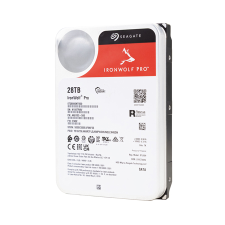 Seagate IronWolf Pro SATA III 3.5" Internal NAS Hard Drive, 7200 RPM 28TB Single