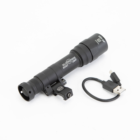 SureFire M640DF 6-Volt Dual Fuel Scout Light Pro LED WeaponLight with Z68 Tailcap Switch, Black