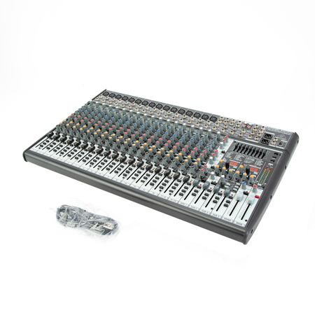 Behringer EURODESK SX2442FX Ultra-Low Noise Design 24-Input 4-Bus Studio/Live Mixer, XENYX Mic Preamplifiers, British EQs