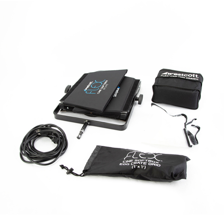 Westcott Flex Cine 1x1' DMX RGBW Mat 1-Light Set, Includes Flex Cine Wireless DMX Dimmer & Flex Cine Wireless AC Adapter