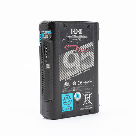 IDX DUO-C95 93Wh Li-ion Endura Compact V-Mount Battery with 2x D-Taps and 1x USB Output