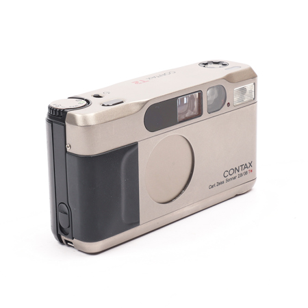 USED Contax T2 35mm Camera ,Zeiss Sonnar 38mm 2.8 Lens Chrome with