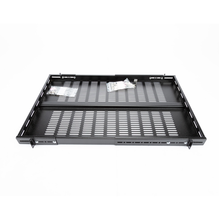 StarTech 1U Adjustable Mounting Depth Vented Rack Mount Shelf