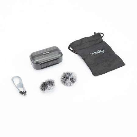 SmallRig S70-C2 Wireless Microphone System with Charging Case, Black