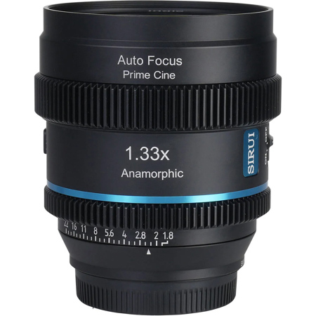 Sirui 20mm T1.8 1.33x Anamorphic Cine Lens, Sony E, Blue Flare