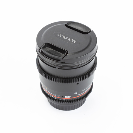 Rokinon 85mm t/1.5 Aspherical Cine Lens for Canon with De-Clicked Aperture and Follow Focus Fixed Lens