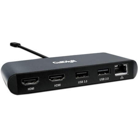 CalDigit Mini Dock with Dual HDMI 2.0, Thunderbolt 3, USB 3.0, USB 2.0, Gigabit Ethernet Port