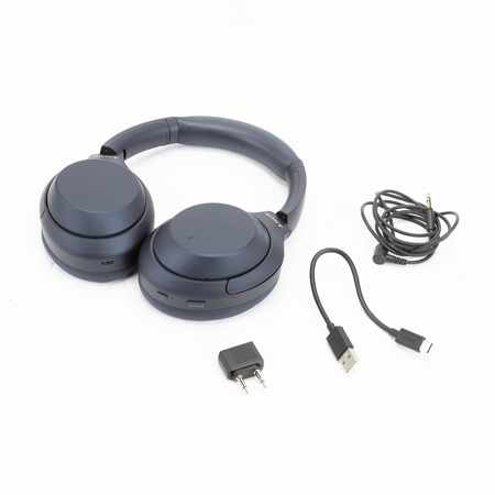 Sony WH-1000XM4 Wireless Noise Canceling Over-Ear Headphones, Midnight Blue