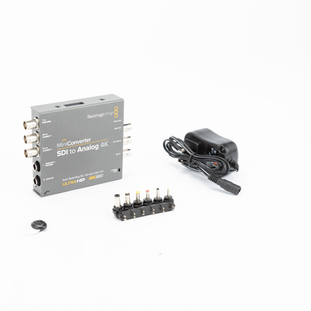 Blackmagic Design Mini Converter SDI to Analog 4K, Single Link SD/HD/3G/6G-SDI Input, Automatic Input Signal Detection - with 12V Power Supply
