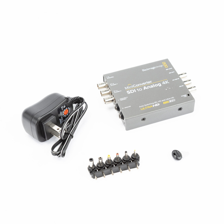 Blackmagic Design Mini Converter SDI to Analog 4K, Single Link SD/HD/3G/6G-SDI Input, Automatic Input Signal Detection - with 12V Power Supply