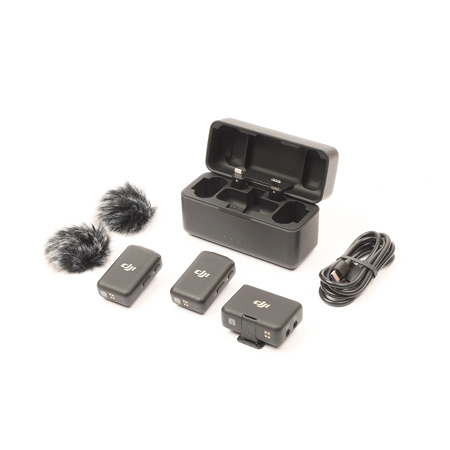 DJI Mic Dual-Transmitter Compact Digital Wireless Microphone System/Recorder for Camera & Smartphone, 2.4 GHz
