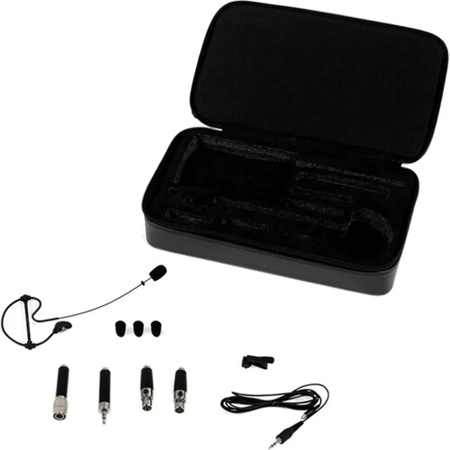 Samson SE50x Single Ear Omnidirectional Earset Microphone with 4x Adapter Cable, 2.5mm Capsule, Black