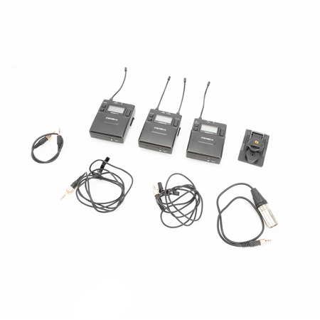 Ikan Comica 120m Dual-Transmitter Lavalier Microphone Kit, Runs on Built-In Lithium-Ion Battery