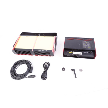 Cineo Lighting HS2 Bi-Color 2-piece Kit, Includes HS2 Lamphead, RDM450 Power Supply, 10' Lamphead Cable, 3200K and 5600K Panel Sets, AC Power Cable, TVMP Adapter