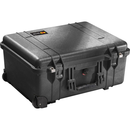 Pelican 1560 Watertight Hard Case with Cubed Foam Interior & Wheels - Black
