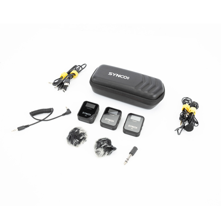Synco Audio G2-A2 2.4GHz Ultracompact Digital Wireless Microphone System with 2x Omnidirectional Lavalier Mic