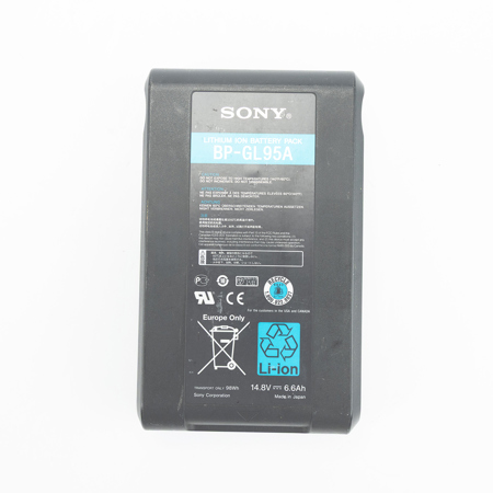 Sony BP-GL95 Lithium-Ion Battery with Info Function, 14.4 v 95 watt hour, V mount.