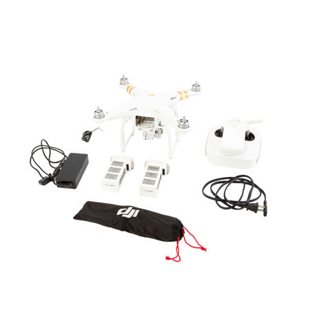 DJI Phantom 3 Professional Quadcopter with 4K Camera, 3-Axis Gimbal, Extra Battery and Hard-shell Backpack, Remote Controller Included