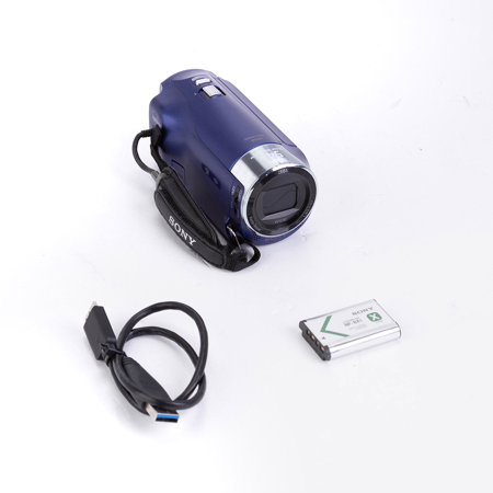 Sony HDR-CX240 Full HD Handycam Camcorder, 27x Optical/54x Clear Image Zoom, 29.8mm Wide-Angle Carl Zeiss Lens, 2.7" LCD, NFC/Wi-Fi, USB 2.0, Blue