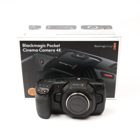 Blackmagic Design Pocket Cinema Camera 4K Body Only With Active Micro Four Thirds Lens Mount (No DaVinci Resolve Dongle)