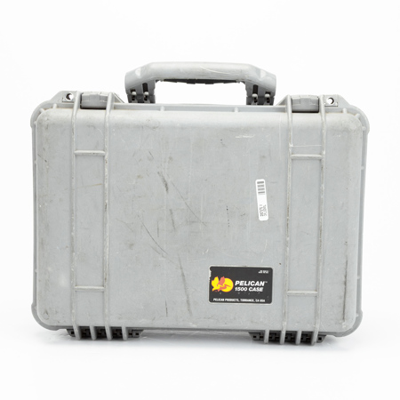 Pelican 1500 Watertight Hard Case without Foam Insert - Silver